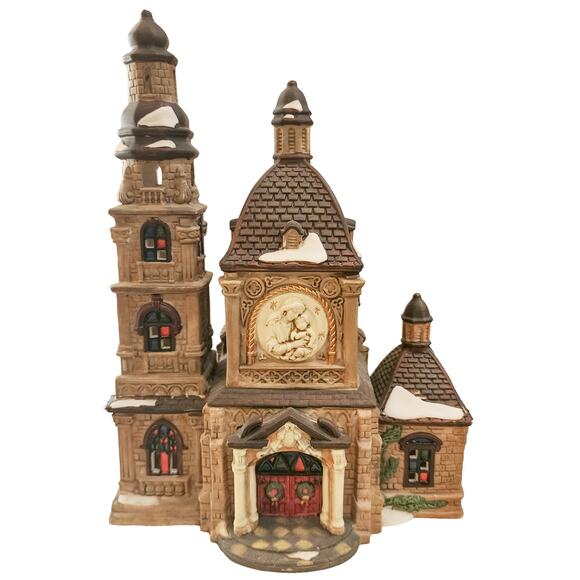 Christmas Village Houses Santa's Workbench St. Mary's Cathedral Classic Series - Picture 3 of 8